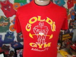 Vintage 80&#39;s Gold&#39;s Gym Middletown Connecticut Bodybuilder T shirt M - £38.93 GBP