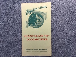 1934 C&amp;NW ZEPPELINS OF THE RAILS GIANT H CLASS LOCOMOTIVES BROCHURE - $468.74 MXN