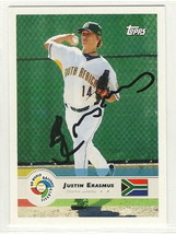 Justin Erasmus signed autographed card 2009 topps - £7.54 GBP