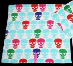 Betsey Johnson SKULL PARTY Red Green Aqua Pink Blue Velour BATH Towel NW... - £17.53 GBP