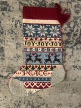SUNSET Needlepoint Stocking Norwegian Snowflake Christmas Reindeer 18&quot; F... - $54.20