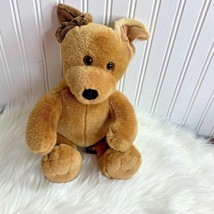 Build A Bear Plush Dog Puppy Brown 12 in Tall Seated stuffed Animal Toy - £8.56 GBP