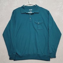 Duluth Trading Co. Men&#39;s Polo Shirt Size M Medium Teal Short Sleeve Casual - £20.13 GBP