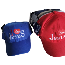 Wholesale 12 Pack I LOVE JESUS Baseball Caps Embroidered Adjustable One Size - £39.40 GBP