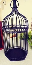 Black Metal Bird Cage for Decorative Use Garden/Patio - £14.17 GBP