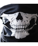 Skull Bandana Cloth Face Mask Tube Scarf Fabric Skeleton Motorcycle Head... - $14.99