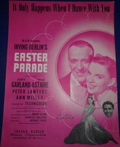 Vintage Irving Berlin’s It Only Happens When I Dance With You Sheet Music 1947 - £3.92 GBP