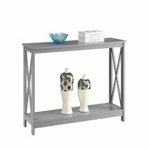 Convenience Concepts Oxford Console Table in Gray Wood Finish - £122.02 GBP
