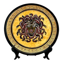 Medusa Monster Female Head Snakes Plate Ancient Greek Pottery Painting Décor - £48.20 GBP