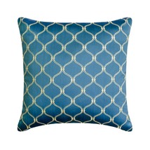 Trellis Tango - Blue Jacquard Throw Pillow Cover - $451.73 MXN+