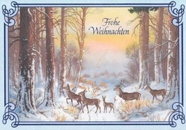 Single Card (1) One - Greeting Christmas Card German Frohe Weihnachten - £3.13 GBP