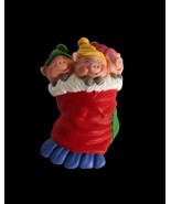 Vtg Hallmark Keepsake in Box 1990 Ornament Three Little Pigs Stocking Ch... - $222.74 MXN