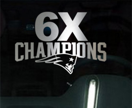 New England Patriots 6X Champions CHROME Decal Vinyl Truck Car Window STICKER  - £4.70 GBP