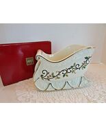 MIKASA FINE PORCELAIN HOLLY SLEIGH CENTERPIECE 8&quot;W  MINT IN BOX - $181.74 MXN