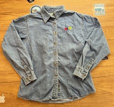 Vintage eBay Shop Button Denim Long Sleeve Shirt Womens Small eBayana Se... - $24.74