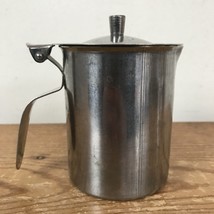 Vtg Vollrath Stainless Japan Syrup Creamer Pitcher Pot Diner Cafe Restaurantware - £21.49 GBP