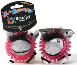 2 Spunky Pup Lil&#39; Bitty Squeaky Play Dental Ball Promotes Healthy Teeth &amp; Gums - £16.42 GBP