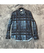 Thomas Pink Slim Fit Shirt Mens XL Plaid Abstract Pattern Longsleeve Casual - $25.45