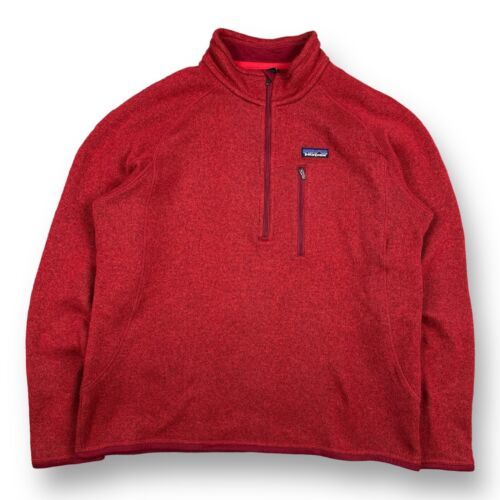 Primary image for Vtg Patagonia Mens Better Sweater 1/2 Zip Wax Red Pullover Jacket Large 25521