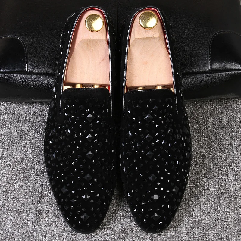 Spiked Studded Men&#39;s Loafers Shoes - $29.99