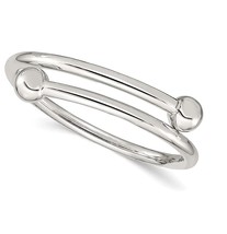 925 Sterling Silver Baby Bangle Bracelet Cuff Expandable For - £270.74 GBP