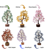 Gem Tree With Wood Base 9-10&quot; Tall With 300 Crystals Chips, Crystal Tree - $549.22 MXN