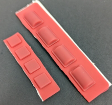 8 Pack Of Red Silicone Rubber Feet For Nintendo Wii Console Pads Covers Screw - £6.65 GBP