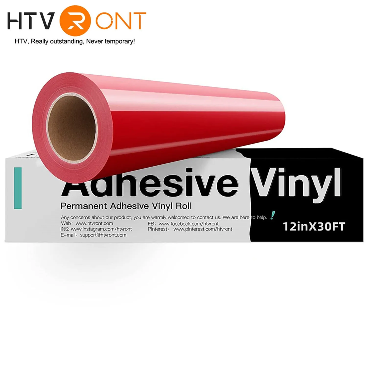 HTVRONT 12&quot;X30ft Permanent Adhesive Vinyl Roll - $19.98