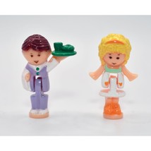 Vintage 1989 Polly Pocket Pool Party Set Figures Waiter And Polly From B... - £22.90 GBP