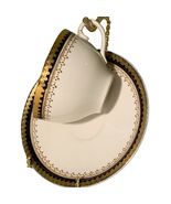 Cup &amp; Saucer White w Blue/Gold Trim BOOTHS Silicon China England “OR REP... - $358.65 MXN