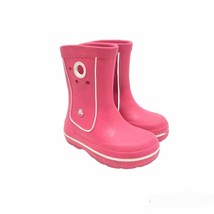 Crocs Pink Pull On Rain Boots Kid&#39;s Size 10/11C - £22.59 GBP