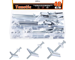 48 Sets 1/8&quot; 3/16&quot; 1/4&quot; Toggle Bolt and Wing Nut Assortment Kit - £23.31 GBP