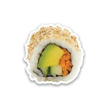 California Roll Sushi Roll Vinyl Sticker 3.5&quot;&quot; Wide Includes Two Sticker... - $11.68