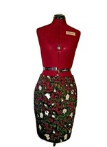 Ann Taylor Loft Straight Pencil Skirt Multicolor Women Lined Floral Size 2 - £19.13 GBP