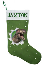 Dinosaur Christmas Stocking - Personalized and Hand Made T-Rex Christmas... - £26.44 GBP