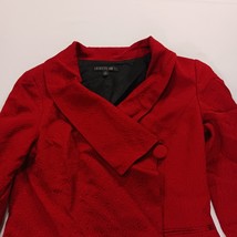 Lafayette 148 New York Women's Red Cotton Blend Closed Pockets Coat Jacket  image 14