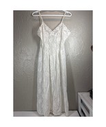 Lady Lynne Womens White Nylon Blend Full Slip Lace Gown Night Vintage Si... - $652.13 MXN