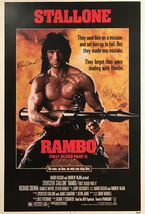  RAMBO: FIRST BLOOD PART II MOVIE POSTER SIGNED BY CAST - $180.00