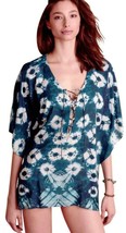 $98 Anthropologie Tie Dye Caftan Large 10 Blue Soft Modal Swim Cover Up ... - $38.81