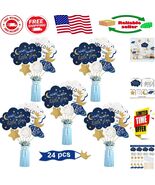 Chic 24 Pcs Star &amp; Moon Decorations - Ideal for Birthday and Baby Shower... - $21.25 CAD