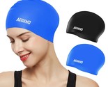 Swim Caps For Long Hair (2 Pack), Durable Silicone Swimming Caps With Sp... - $22.99