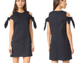 JOA Los Angeles Navy Blue Cold Open Shoulder Knot Tie Shift Mini Dress XS - $15.34