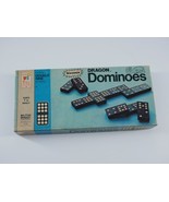 Vintage 1970 Halsam Dragon Double Nine Dominoes Milton Bradley (55 pieces) - £5.50 GBP