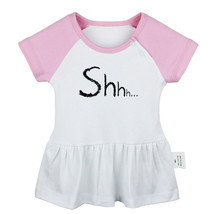 Keep Quiet Shhh…… Newborn Baby Girls Dress Toddler Infant 100% Cotton Clothes - £10.48 GBP