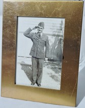 WW2+ Era Small Framed B&amp;W Photo of a soldier 3-3/8 x 4-3/8&quot; Frame. - £6.03 GBP