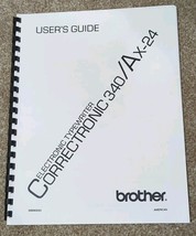 Vintage Brother Ax-24 Electronic Typewriter Correctronic 340 User&#39;s Guid... - $9.85