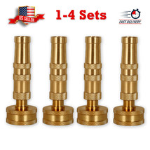 Solid Brass Garden Spray Nozzle 4&quot; Adjustable Twist Water Hose USA Stock - £7.00 GBP+
