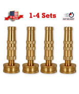 Solid Brass Garden Spray Nozzle 4&quot; Adjustable Twist Water Hose USA Stock - $163.82 MXN+