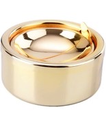 Stainless Steel Ashtray Cigar With Lid Cigarettes Holder Windproof Outdo... - £21.54 GBP
