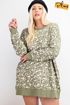 Leopard Printed Terry Knit Dress 1XL - £55.87 GBP